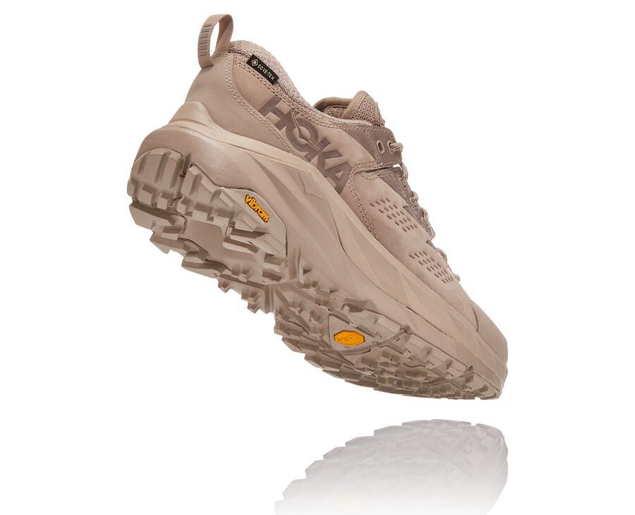 Tenis Hoka One One Trail Mujer Beige - Kaha Bajos Gore-Tex - TRJC02845